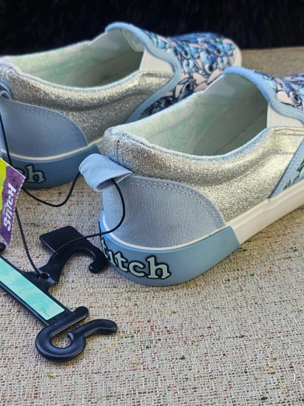 Disney Stitch Girl Shoes Loafer Slip On Blue Size 4US 36 EU NWT - Picture 6 of 8